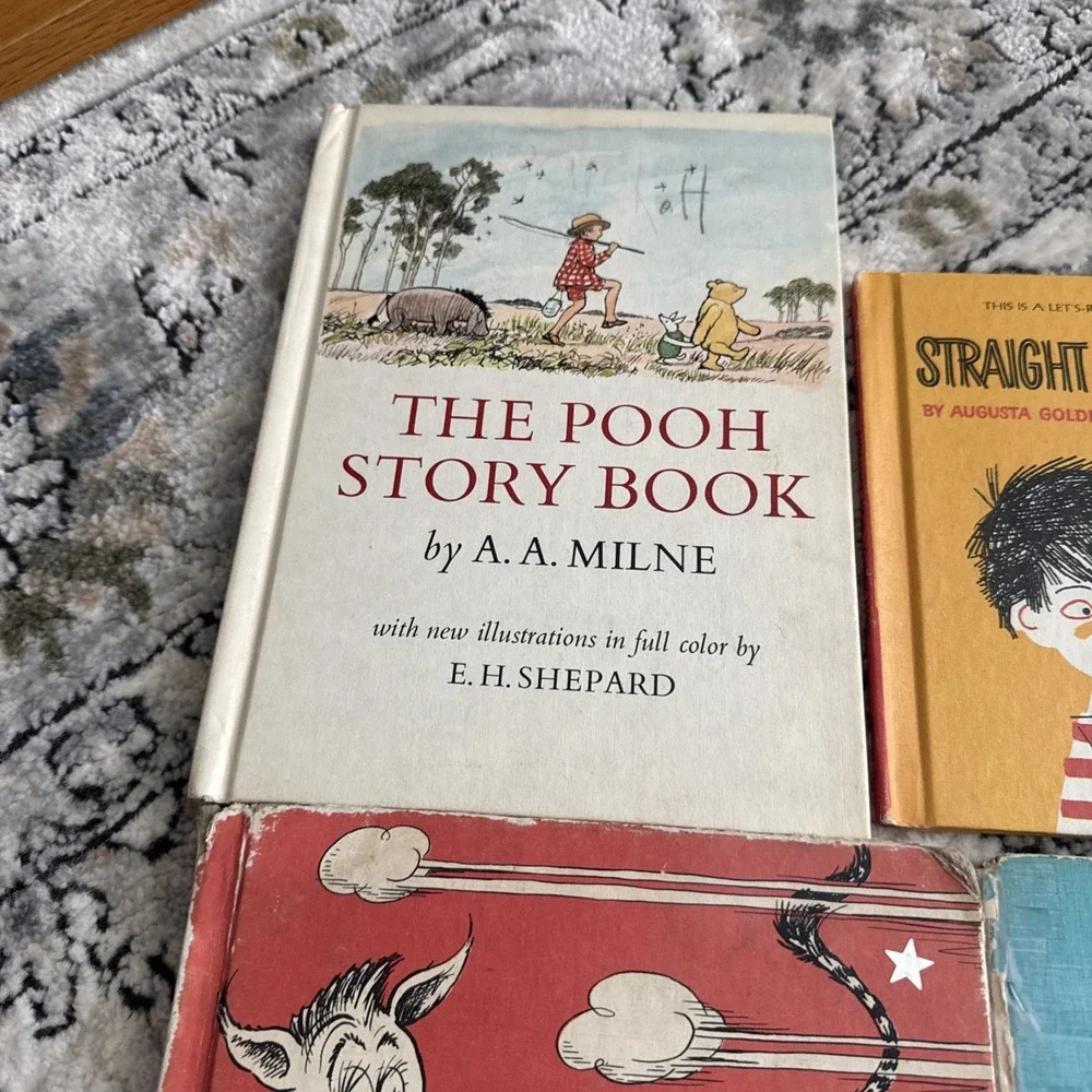 1960s Children's Vintage Beginner Books Lot of 5 Hardcover Pooh Dr Seuss As Is